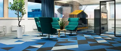 The tiles can have various shapes and colors.